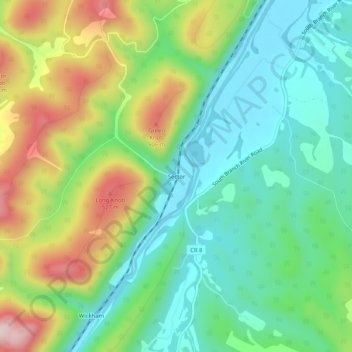 Carte topographique Sector, altitude, relief
