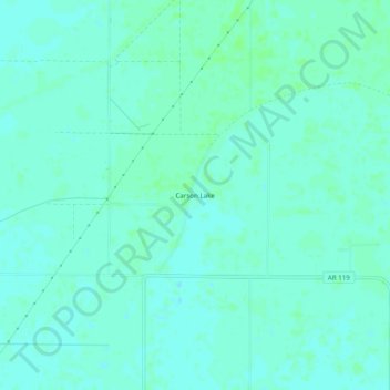 Carte topographique Carson Lake, altitude, relief