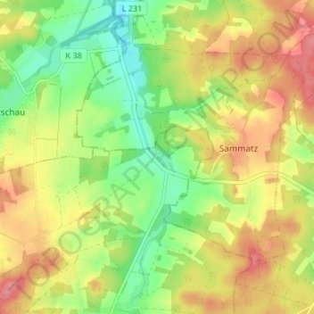 Carte topographique Moislingen, altitude, relief