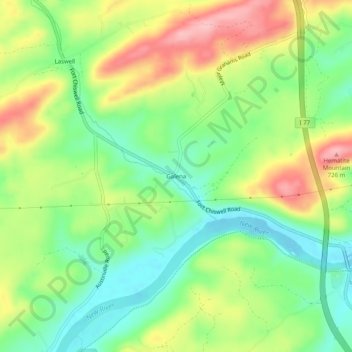 Carte topographique Galena, altitude, relief