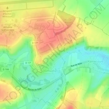 Carte topographique Saint-Valier, altitude, relief
