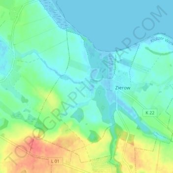 Carte topographique Eggerstorf, altitude, relief