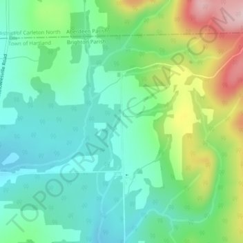 Carte topographique South Knowlesville, altitude, relief