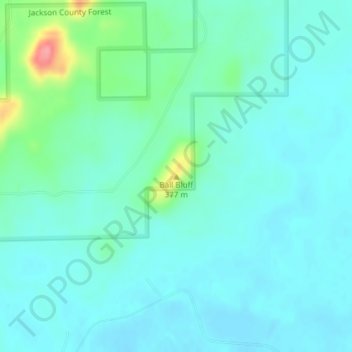 Carte topographique Ball Bluff, altitude, relief