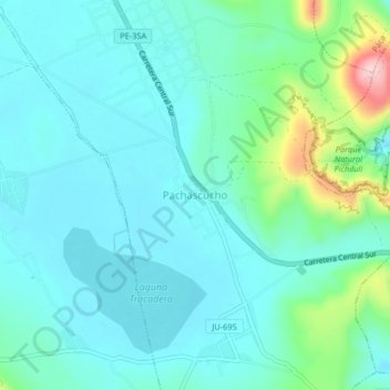 Carte topographique Pachascucho, altitude, relief