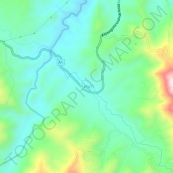 Carte topographique Sebit, altitude, relief