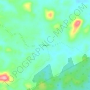 Carte topographique Carajas, altitude, relief