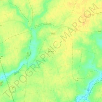 Carte topographique Sermaise, altitude, relief