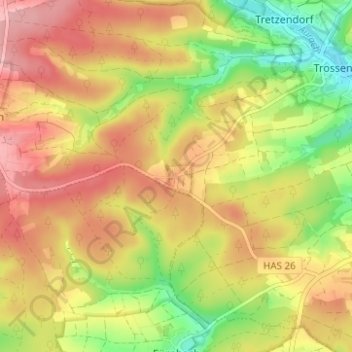 Carte topographique Hummelmarter, altitude, relief
