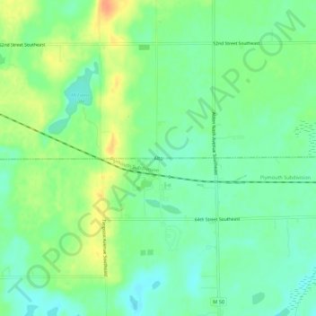 Carte topographique Alto, altitude, relief