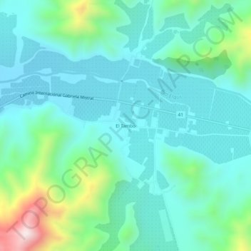 Carte topographique El Tambo, altitude, relief
