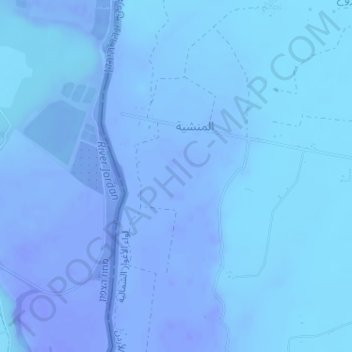 Carte topographique Wadi al Arab, altitude, relief
