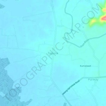 Carte topographique Taguisa, altitude, relief