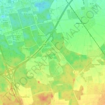 Carte topographique Neukirchstockach, altitude, relief