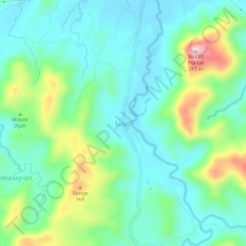 Carte topographique Lupo, altitude, relief