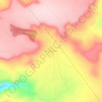 Carte topographique Nioumala, altitude, relief