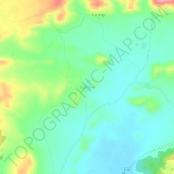 Carte topographique Yazıhisar, altitude, relief