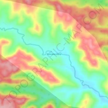 Carte topographique Moretecocha, altitude, relief