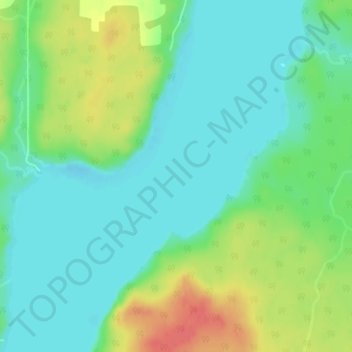 Carte topographique Baie Caron, altitude, relief