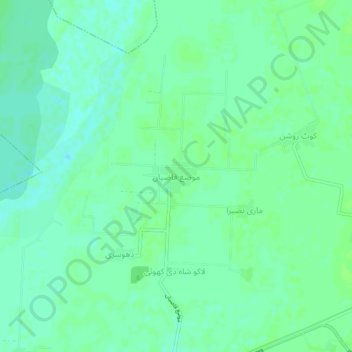 Carte topographique Mouza Qazian, altitude, relief