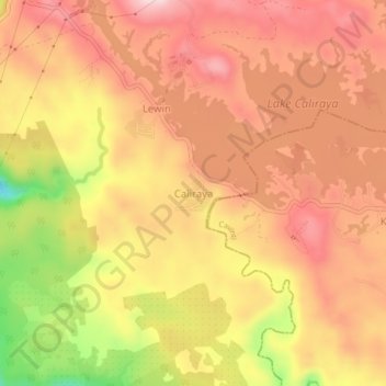 Carte topographique Caliraya, altitude, relief