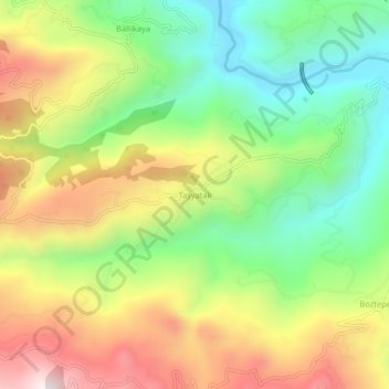Carte topographique Taşyatak, altitude, relief