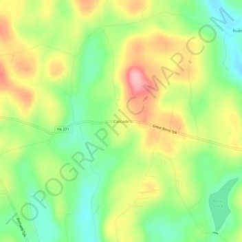 Carte topographique Cascade, altitude, relief