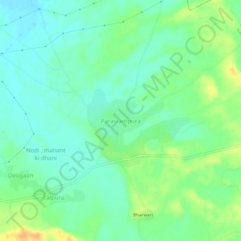 Carte topographique Parasrampura, altitude, relief