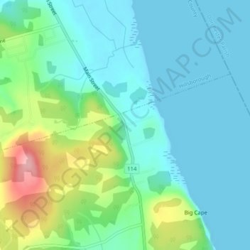 Carte topographique Edgetts Landing, altitude, relief