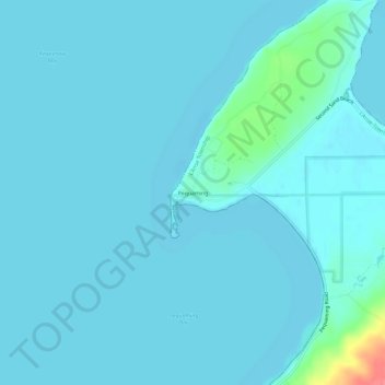 Carte topographique Pequaming, altitude, relief