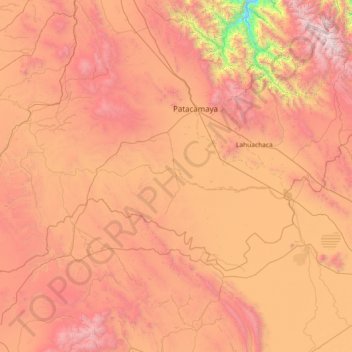 Carte topographique Provincia Aroma, altitude, relief