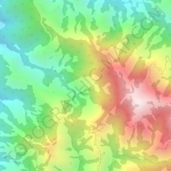 Carte topographique Los Naranjos, altitude, relief
