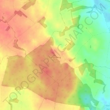 Carte topographique Fliegenberg, altitude, relief