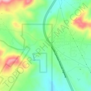 Carte topographique Poland Junction, altitude, relief
