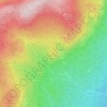 Carte topographique Bleibeskopf, altitude, relief