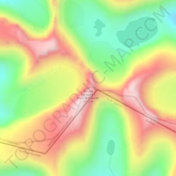 Carte topographique Mont D'Iberville, altitude, relief