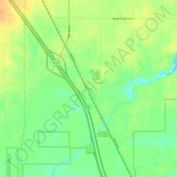 Carte topographique Alger, altitude, relief