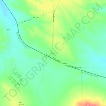 Carte topographique Provo, altitude, relief