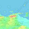 Carte topographique Sucre, altitude, relief