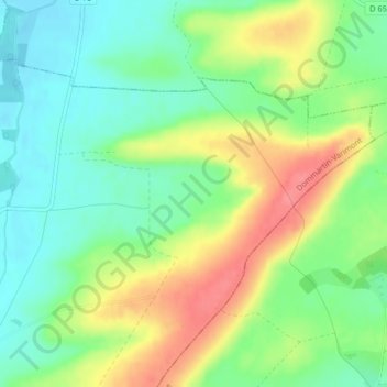 Carte topographique Le Gramp le Loup, altitude, relief