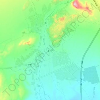 Carte topographique Al Bad, altitude, relief