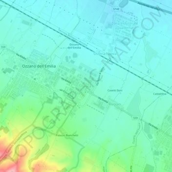 Carte topographique Tolara, altitude, relief