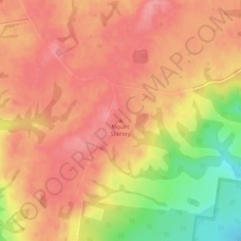 Carte topographique Mount Stanley, altitude, relief