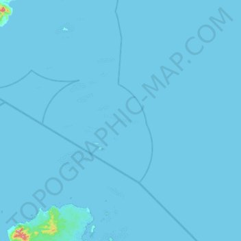 Carte topographique Sand Cay, altitude, relief