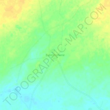 Carte topographique Balol Elimane, altitude, relief