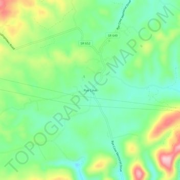 Carte topographique Rye Cove, altitude, relief
