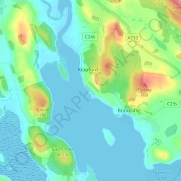 Carte topographique Rough Firth, altitude, relief