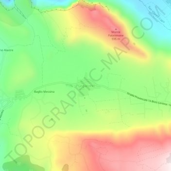 Carte topographique Purgatorio, altitude, relief