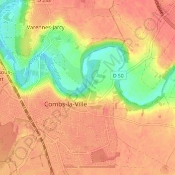 Carte topographique Le Clos Lucas, altitude, relief