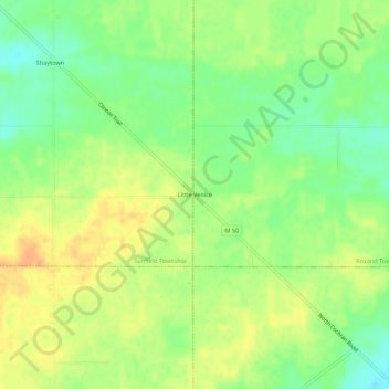 Carte topographique Little Venice, altitude, relief